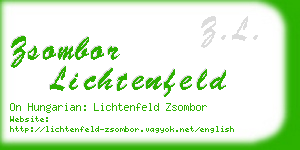 zsombor lichtenfeld business card